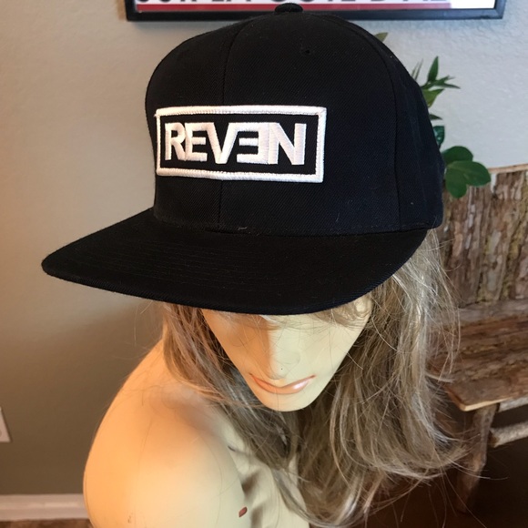 {REVEN} Black SnapBack Hat - Picture 2 of 6